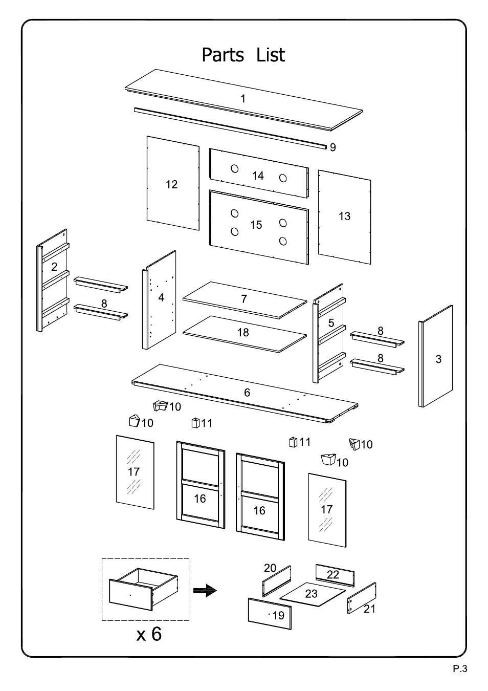 Walker Edison Furniture W70C6DW 70 Paradigm TV Console User Manual | Page 3 / 17