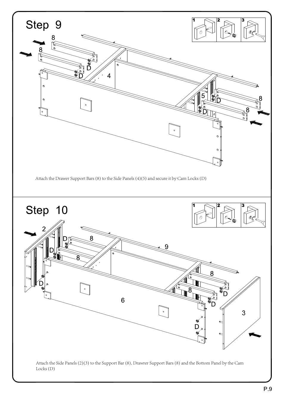 Walker Edison Furniture W70C6DW 70 Paradigm TV Console User Manual | Page 9 / 17