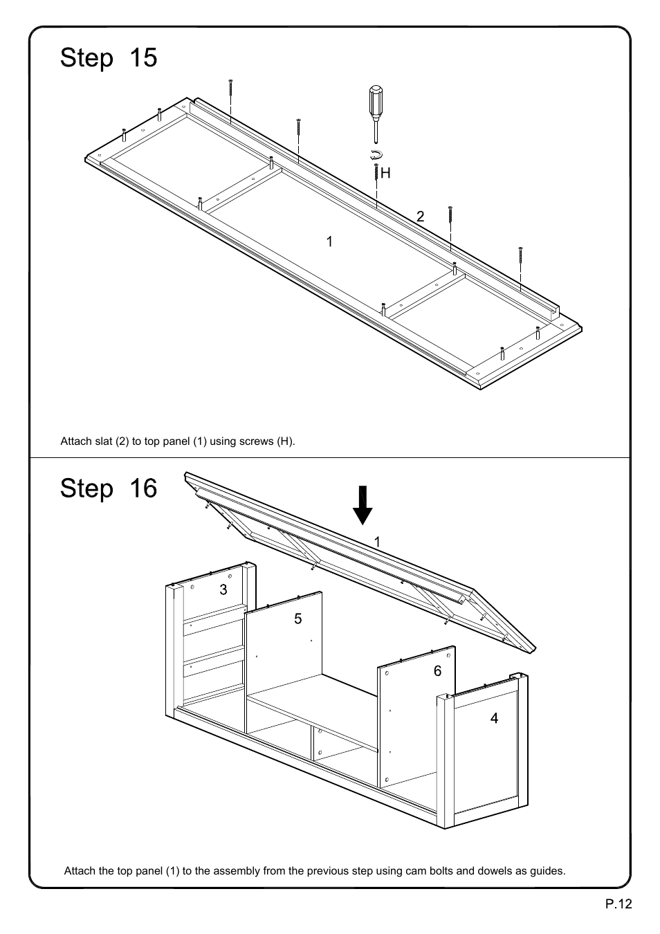 Walker Edison Furniture W70C25SDES 70 Wood TV Console w/ Sliding Doors User Manual | Page 12 / 18