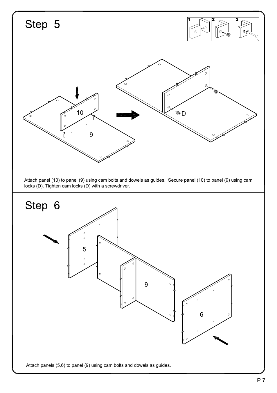 Walker Edison Furniture W70C25SDES 70 Wood TV Console w/ Sliding Doors User Manual | Page 7 / 18