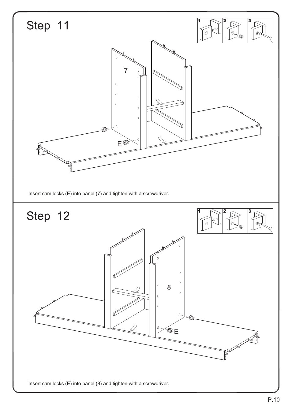 Walker Edison Furniture W52C4CT 52 TV Console Table User Manual | Page 10 / 21