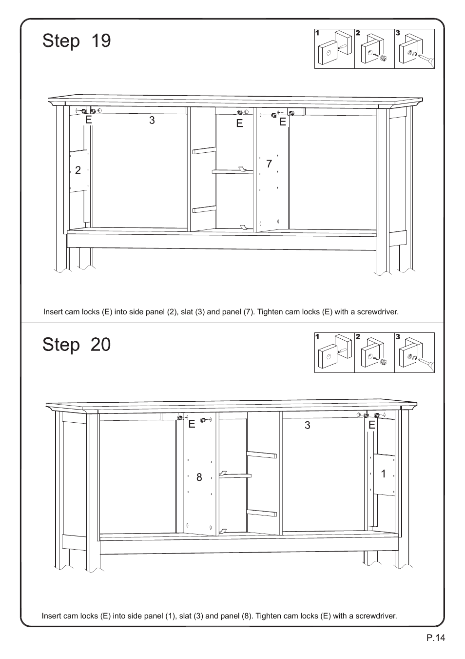 Walker Edison Furniture W52C4CT 52 TV Console Table User Manual | Page 14 / 21