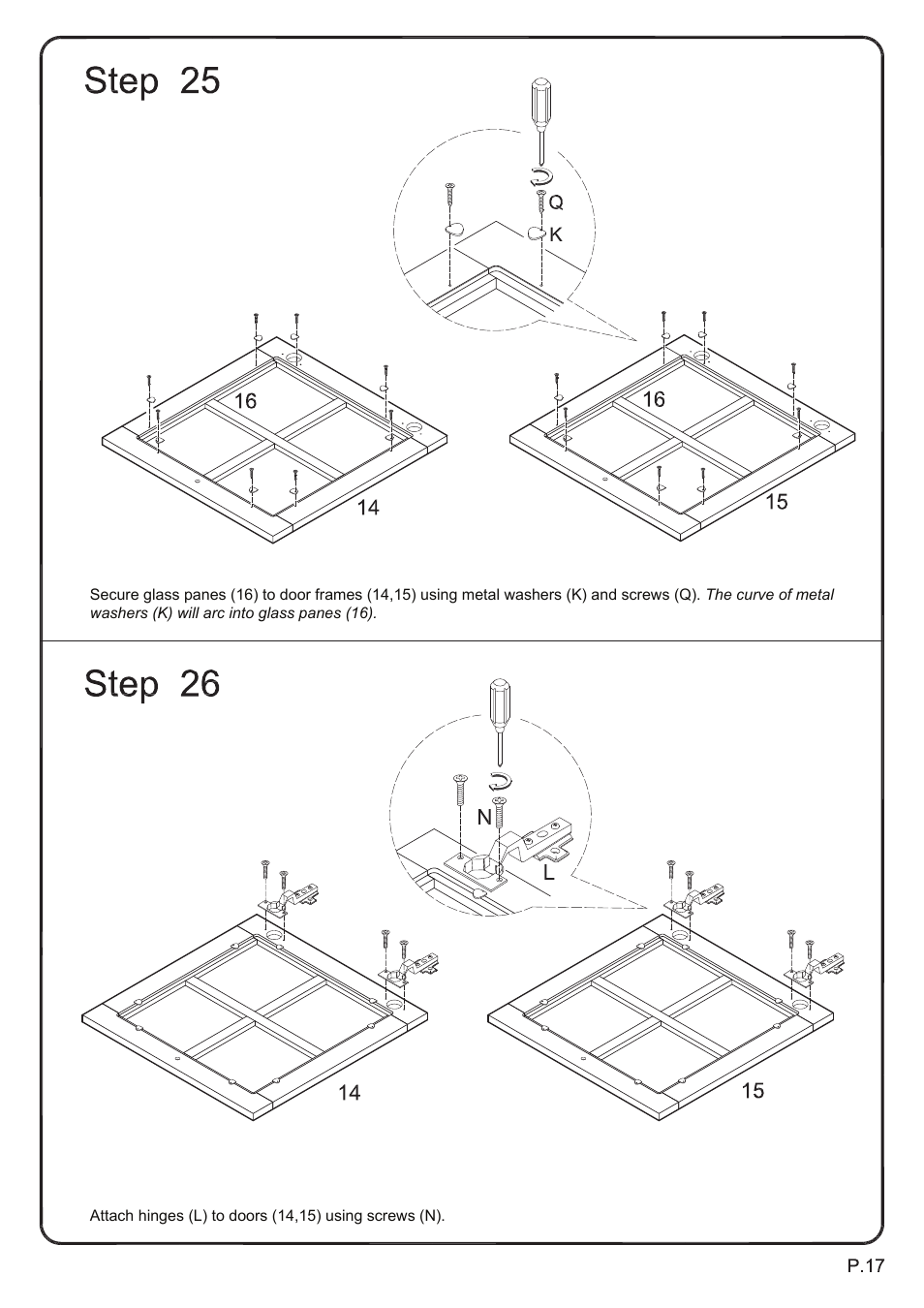 Walker Edison Furniture W52C4CT 52 TV Console Table User Manual | Page 17 / 21