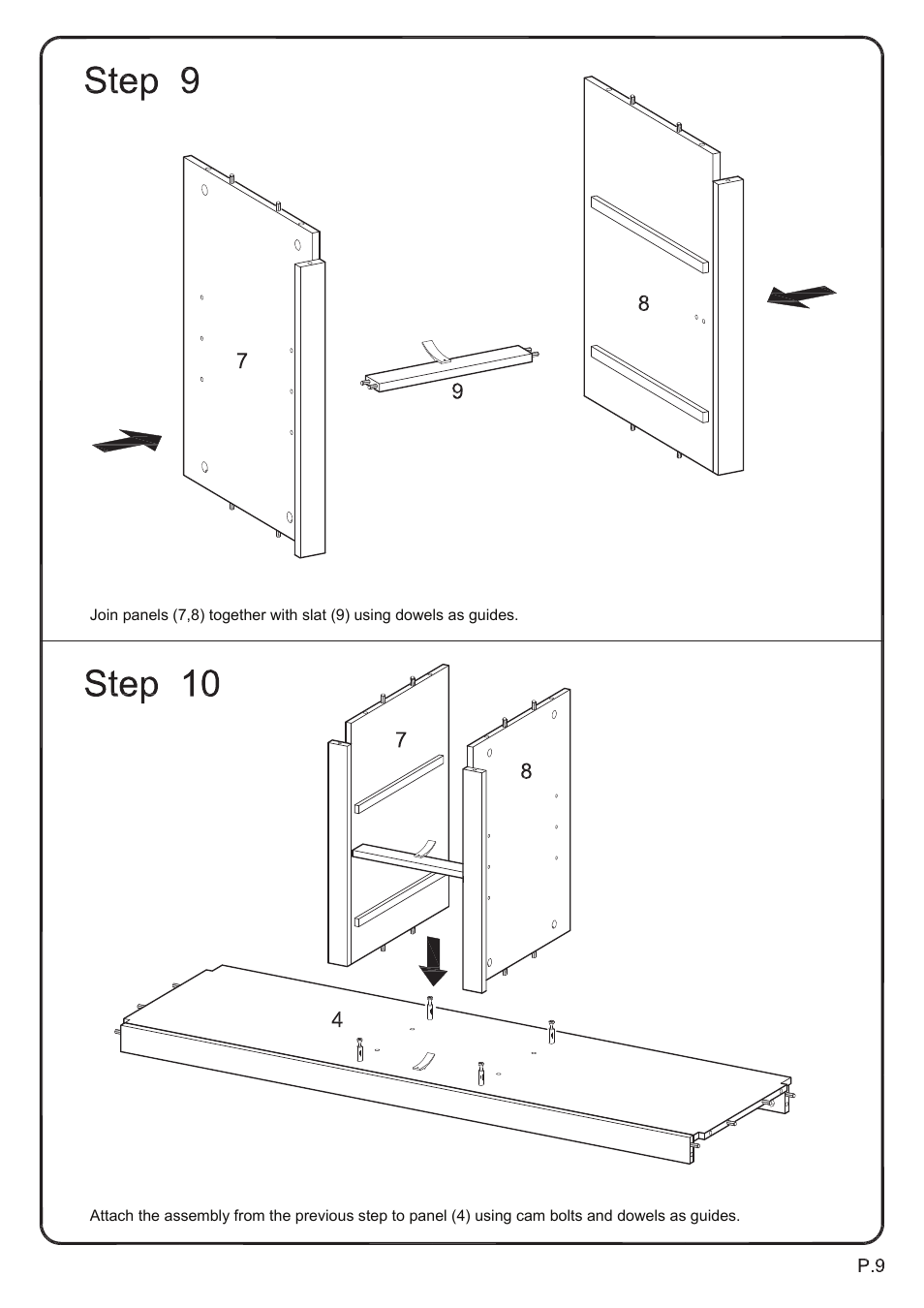 Walker Edison Furniture W52C4CT 52 TV Console Table User Manual | Page 9 / 21