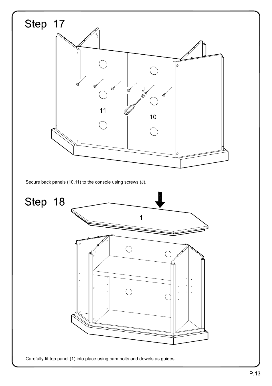 Walker Edison Furniture W52CCR 52 Corner TV Stand User Manual | Page 13 / 18