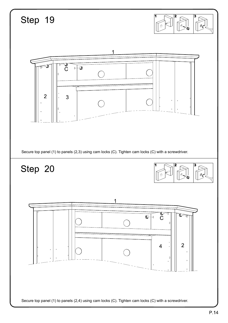 Walker Edison Furniture W52CCR 52 Corner TV Stand User Manual | Page 14 / 18