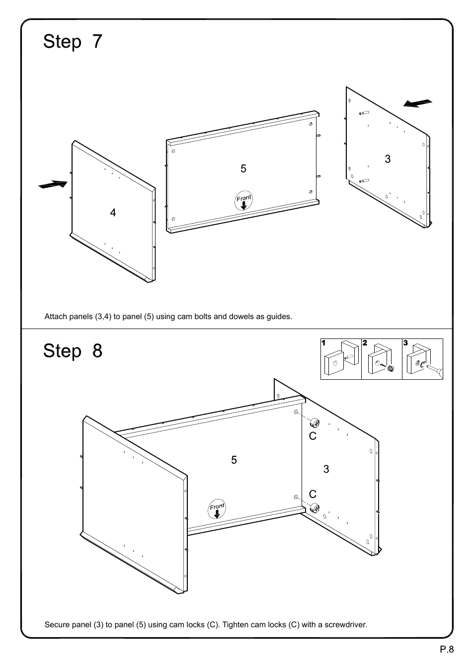 Walker Edison Furniture W52CCR 52 Corner TV Stand User Manual | Page 8 / 18