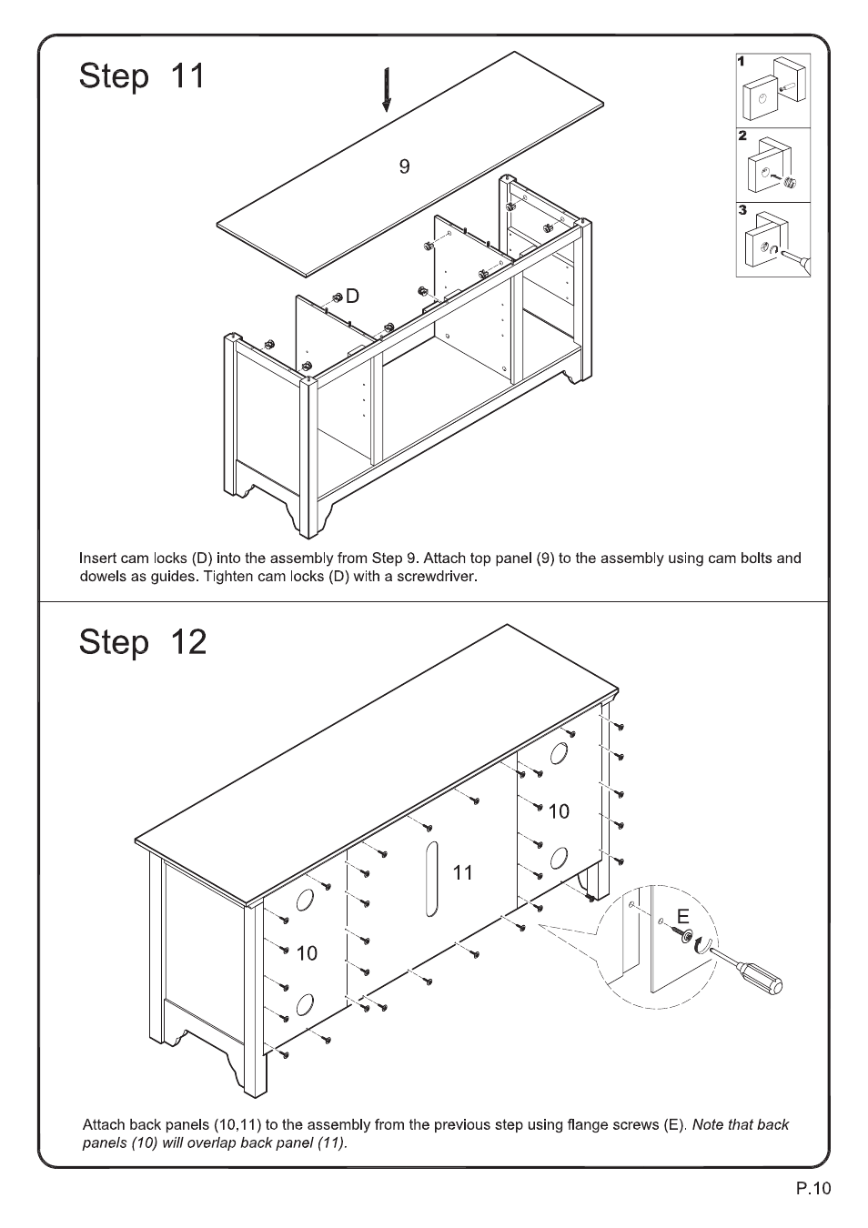 Walker Edison Furniture W52C4DO 52 TV Console User Manual | Page 10 / 13