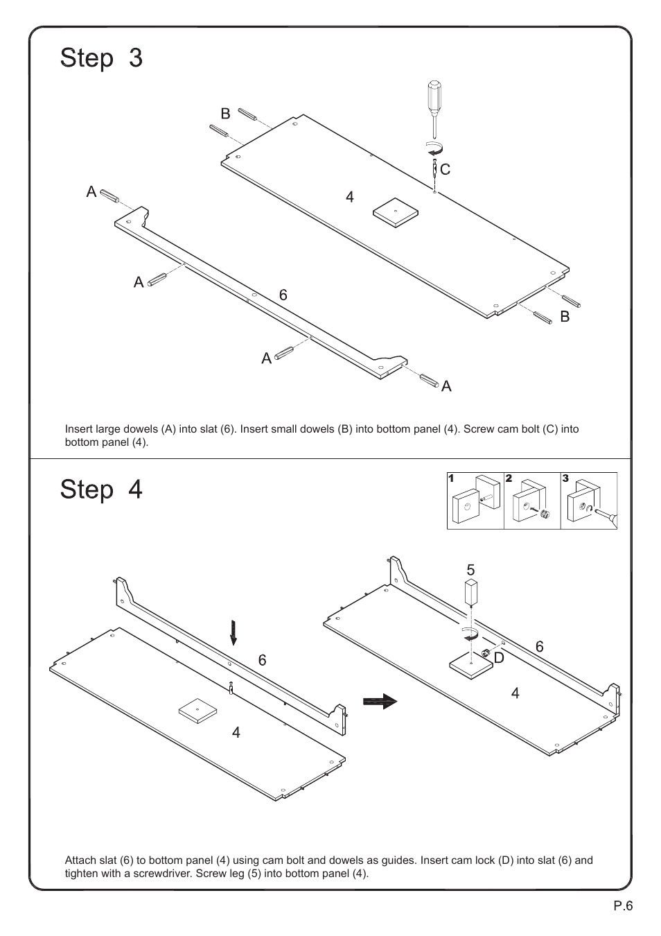 Walker Edison Furniture W52C4DO 52 TV Console User Manual | Page 6 / 13