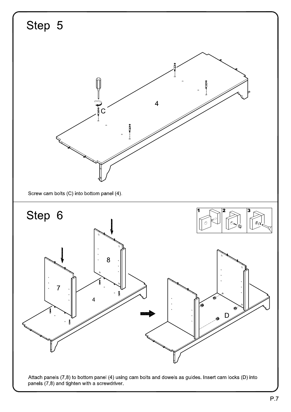 Walker Edison Furniture W52C4DO 52 TV Console User Manual | Page 7 / 13