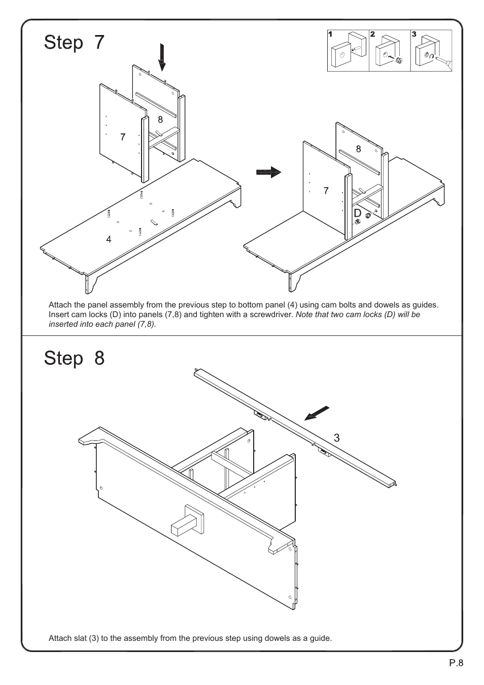 Walker Edison Furniture W52C2DW 52 TV Console User Manual | Page 8 / 15