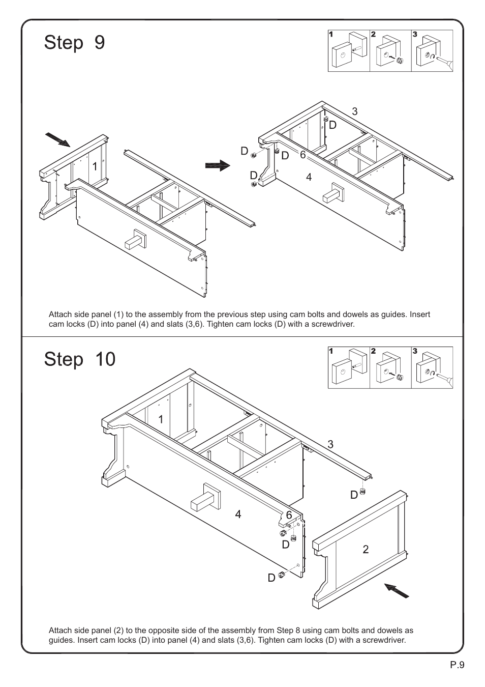 Walker Edison Furniture W52C2DW 52 TV Console User Manual | Page 9 / 15
