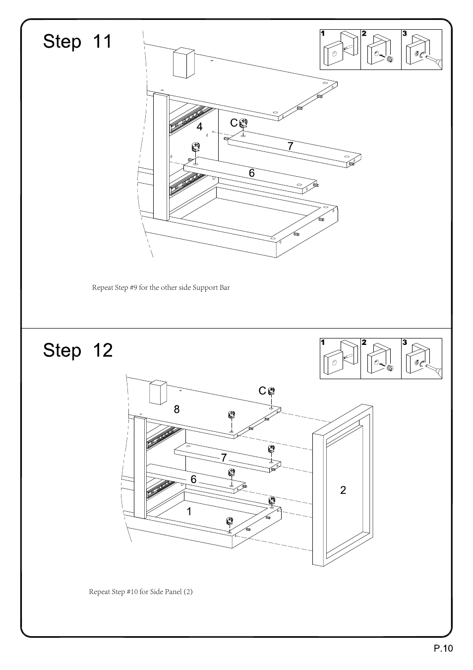 Walker Edison Furniture W70UBC22 70 Urban Blend TV Stand User Manual | Page 10 / 15