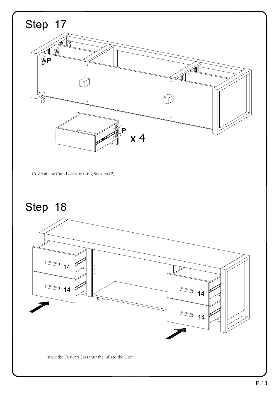 Walker Edison Furniture W70UBC22 70 Urban Blend TV Stand User Manual | Page 13 / 15