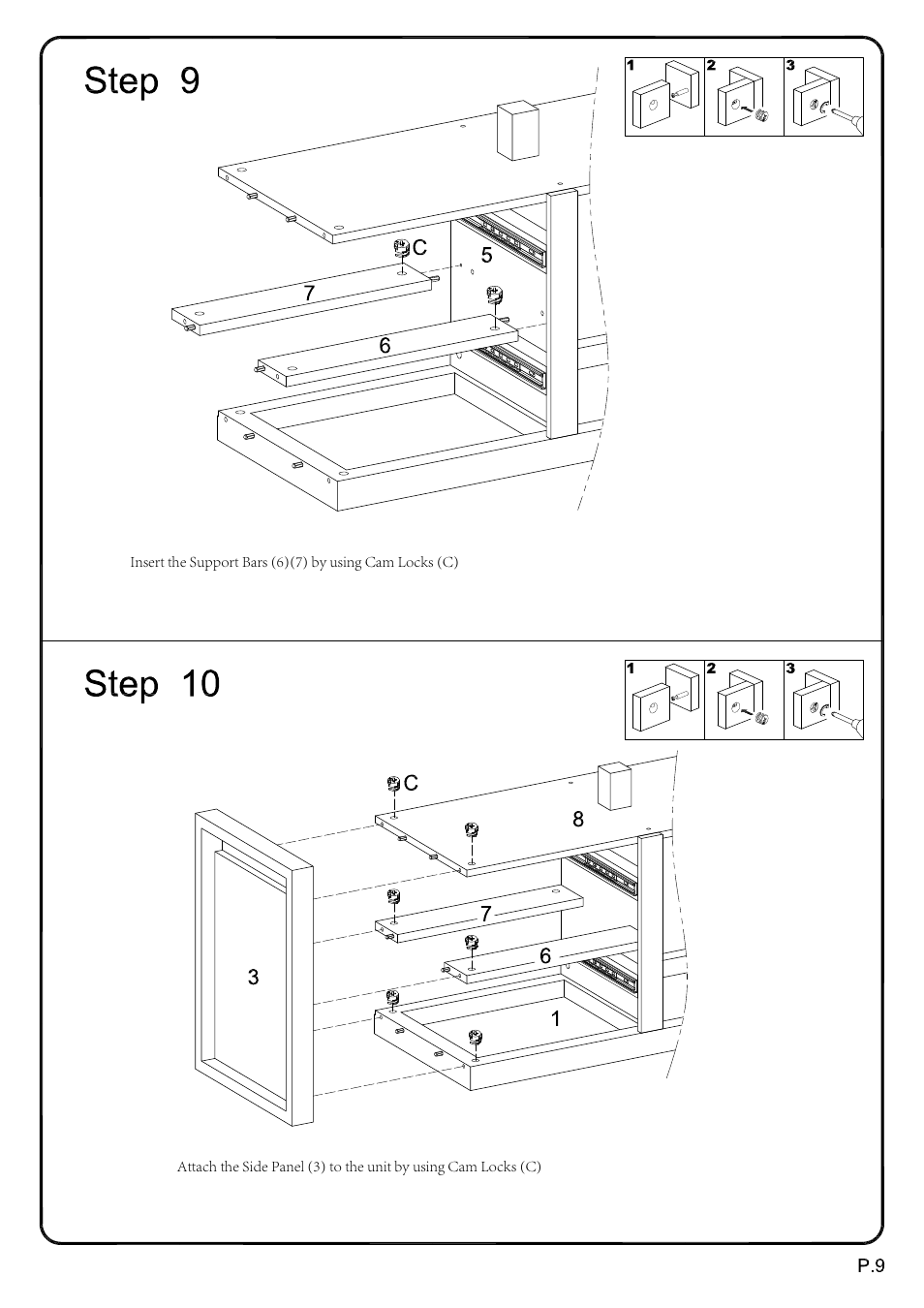 Walker Edison Furniture W70UBC22 70 Urban Blend TV Stand User Manual | Page 9 / 15