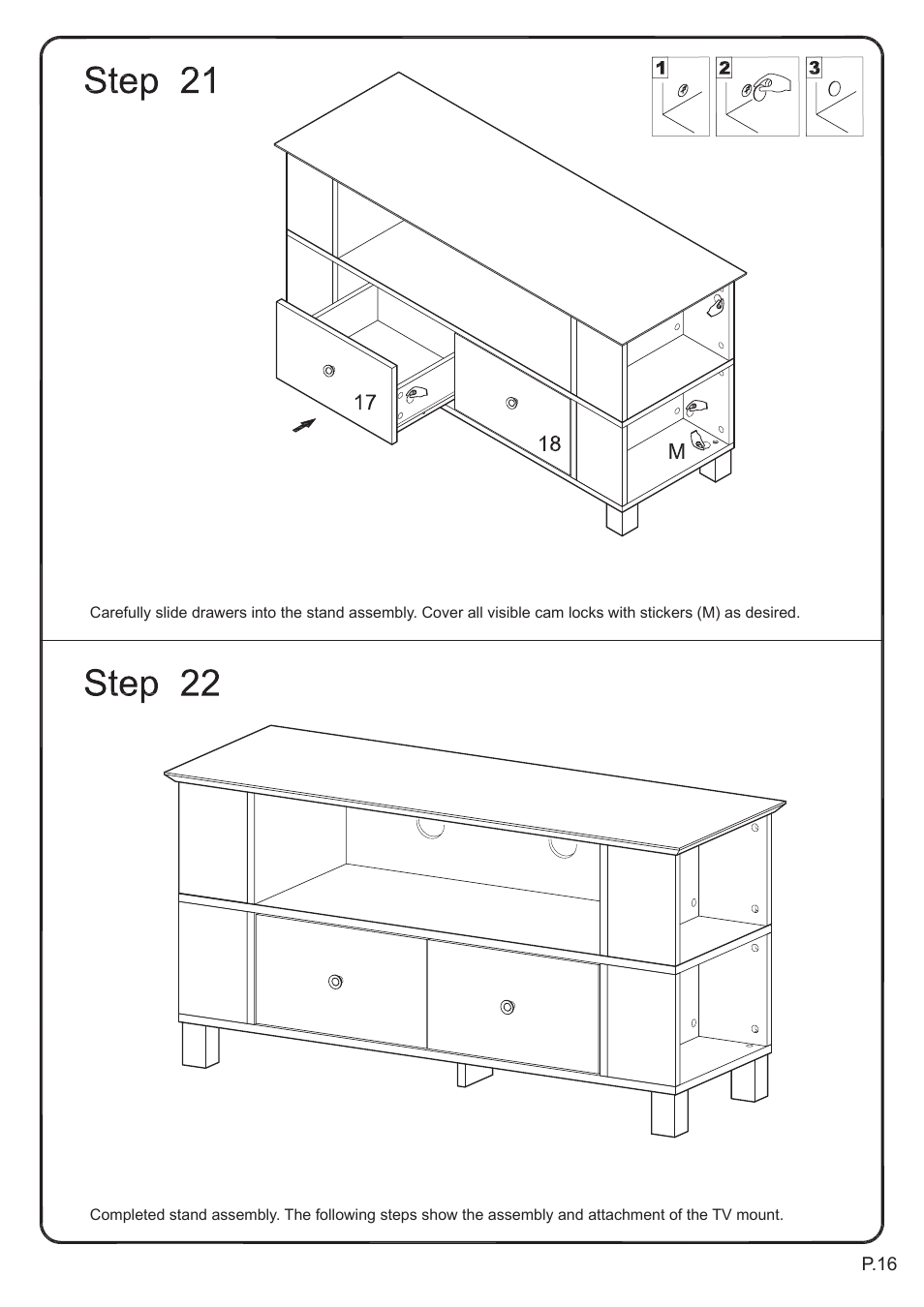 Walker Edison Furniture P60CMP-MT 60 TV Console User Manual | Page 16 / 18