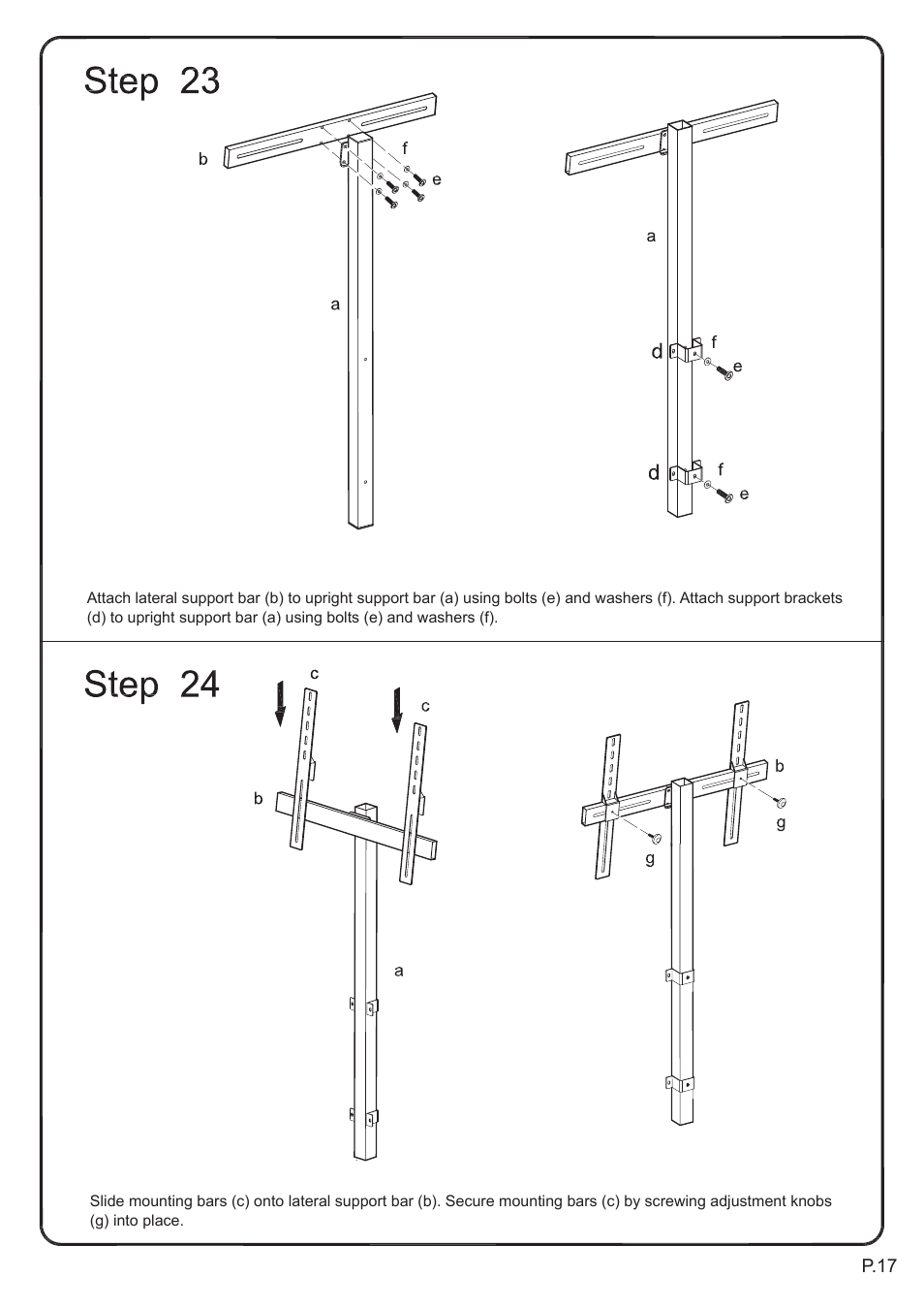 Walker Edison Furniture P60CMP-MT 60 TV Console User Manual | Page 17 / 18