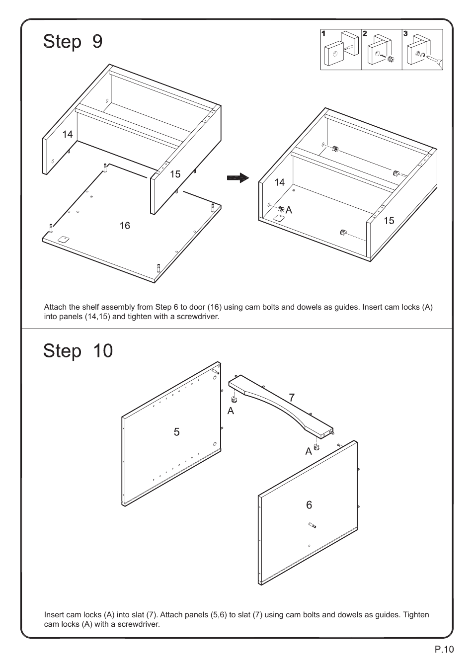 Walker Edison Furniture W60C73-MT 60 Jamestown TV Mount Console User Manual | Page 10 / 19