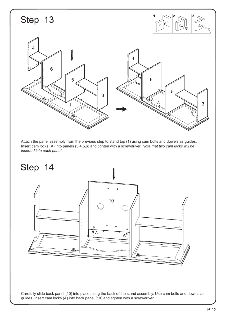 Walker Edison Furniture W60C73-MT 60 Jamestown TV Mount Console User Manual | Page 12 / 19