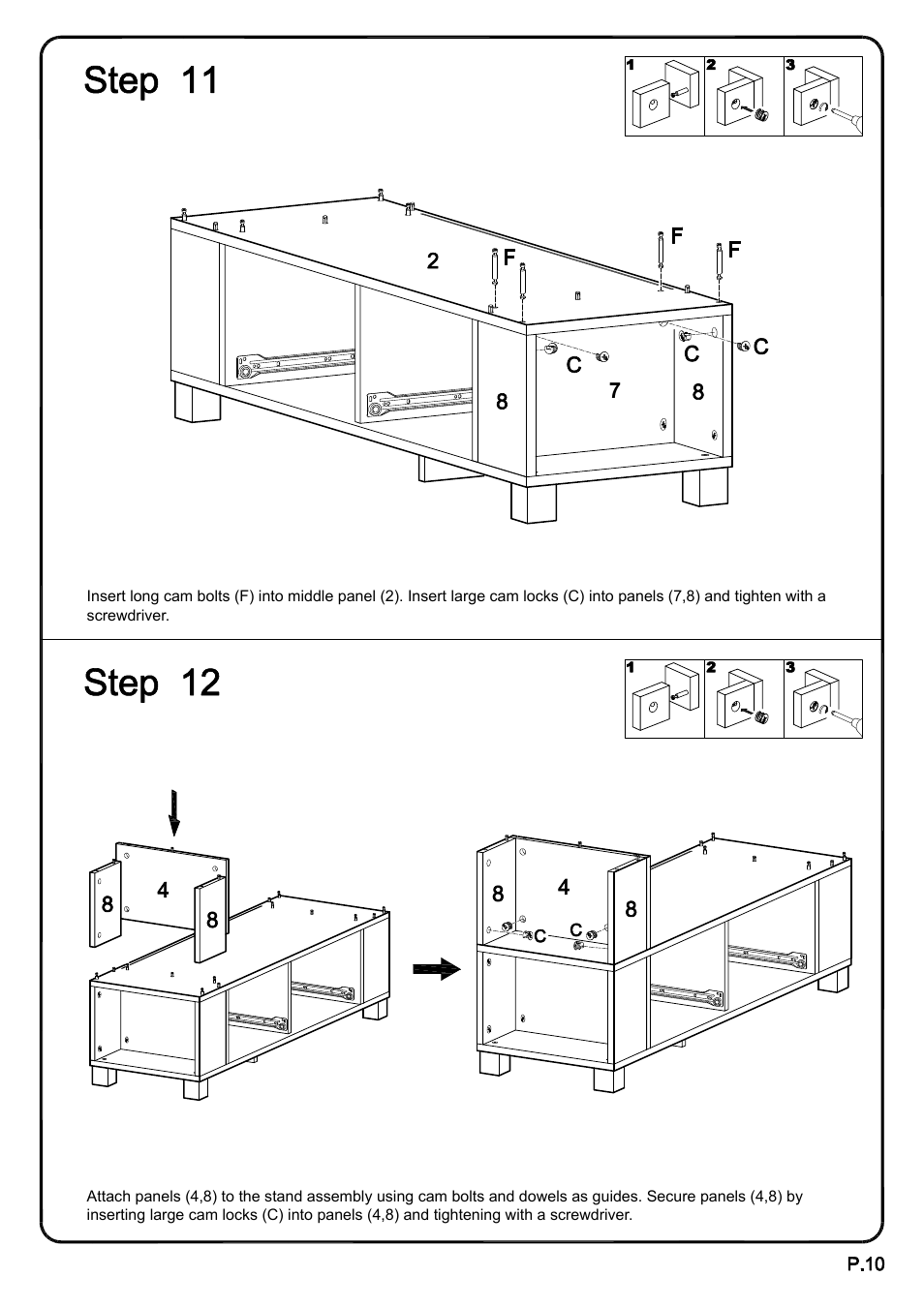 Walker Edison Furniture W44CMP 44 Columbus TV Console User Manual | Page 10 / 15