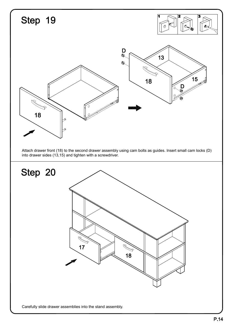 Walker Edison Furniture W44CMP 44 Columbus TV Console User Manual | Page 14 / 15