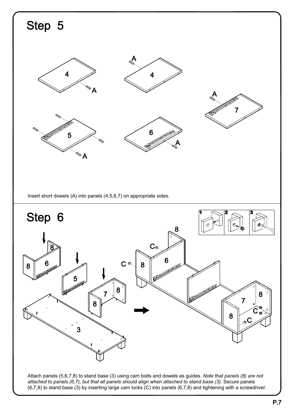 Walker Edison Furniture W44CMP 44 Columbus TV Console User Manual | Page 7 / 15