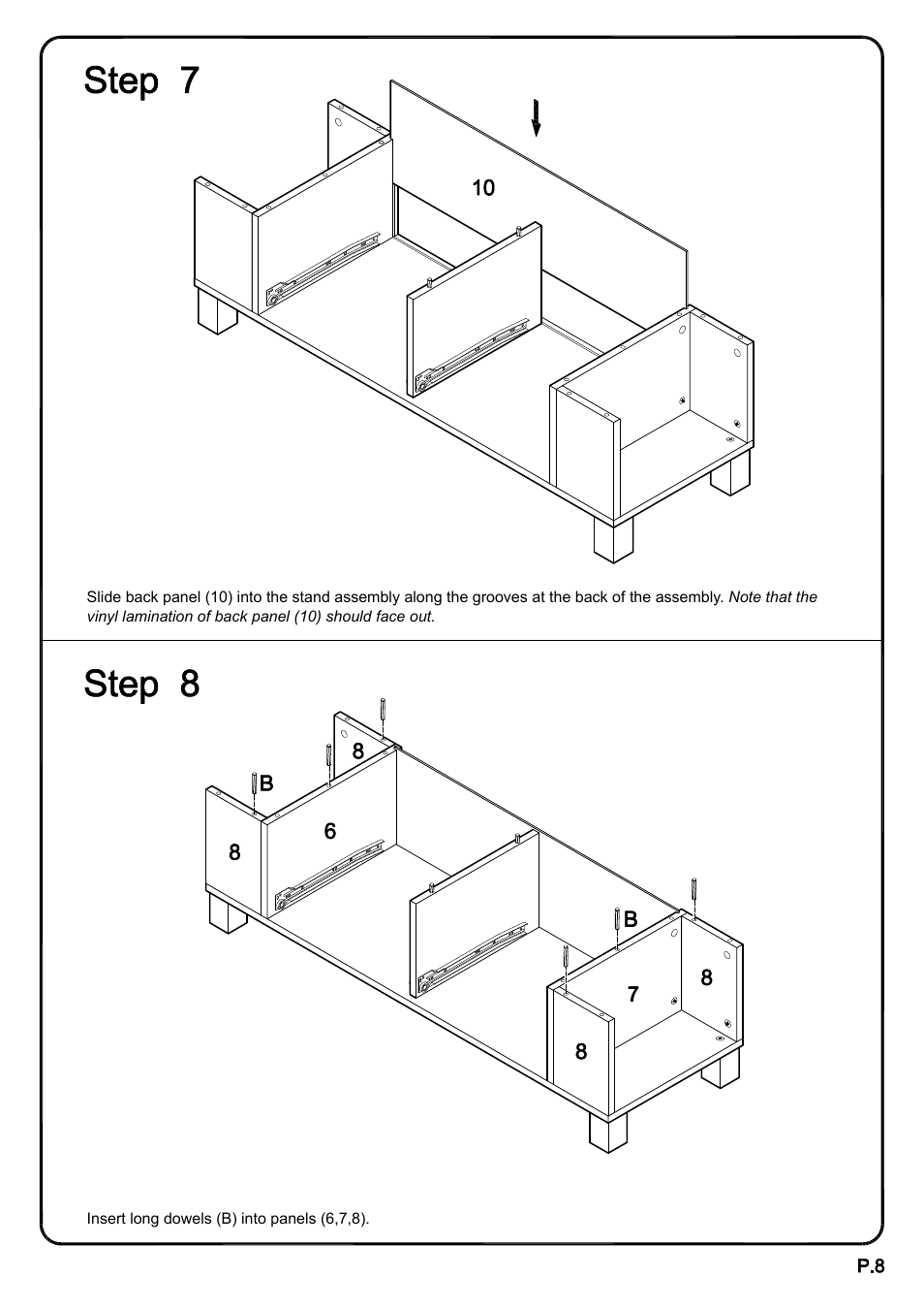 Walker Edison Furniture W44CMP 44 Columbus TV Console User Manual | Page 8 / 15