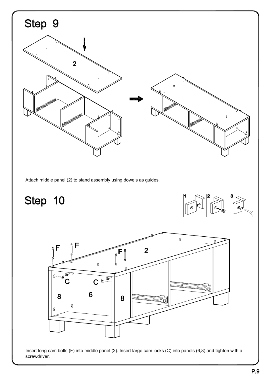 Walker Edison Furniture W44CMP 44 Columbus TV Console User Manual | Page 9 / 15