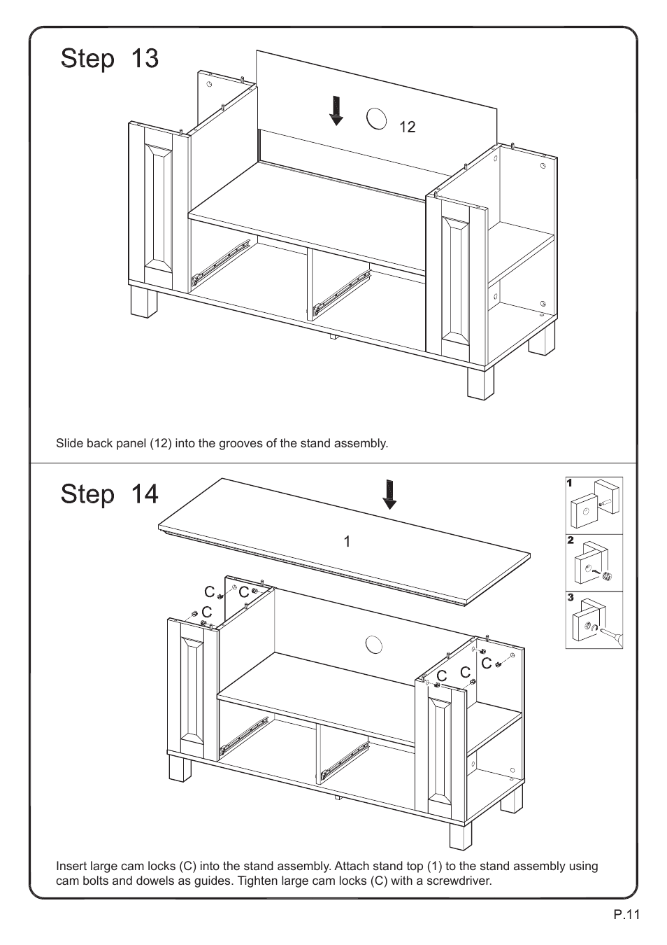 Walker Edison Furniture WQ44CMP 44 TV Console User Manual | Page 11 / 15