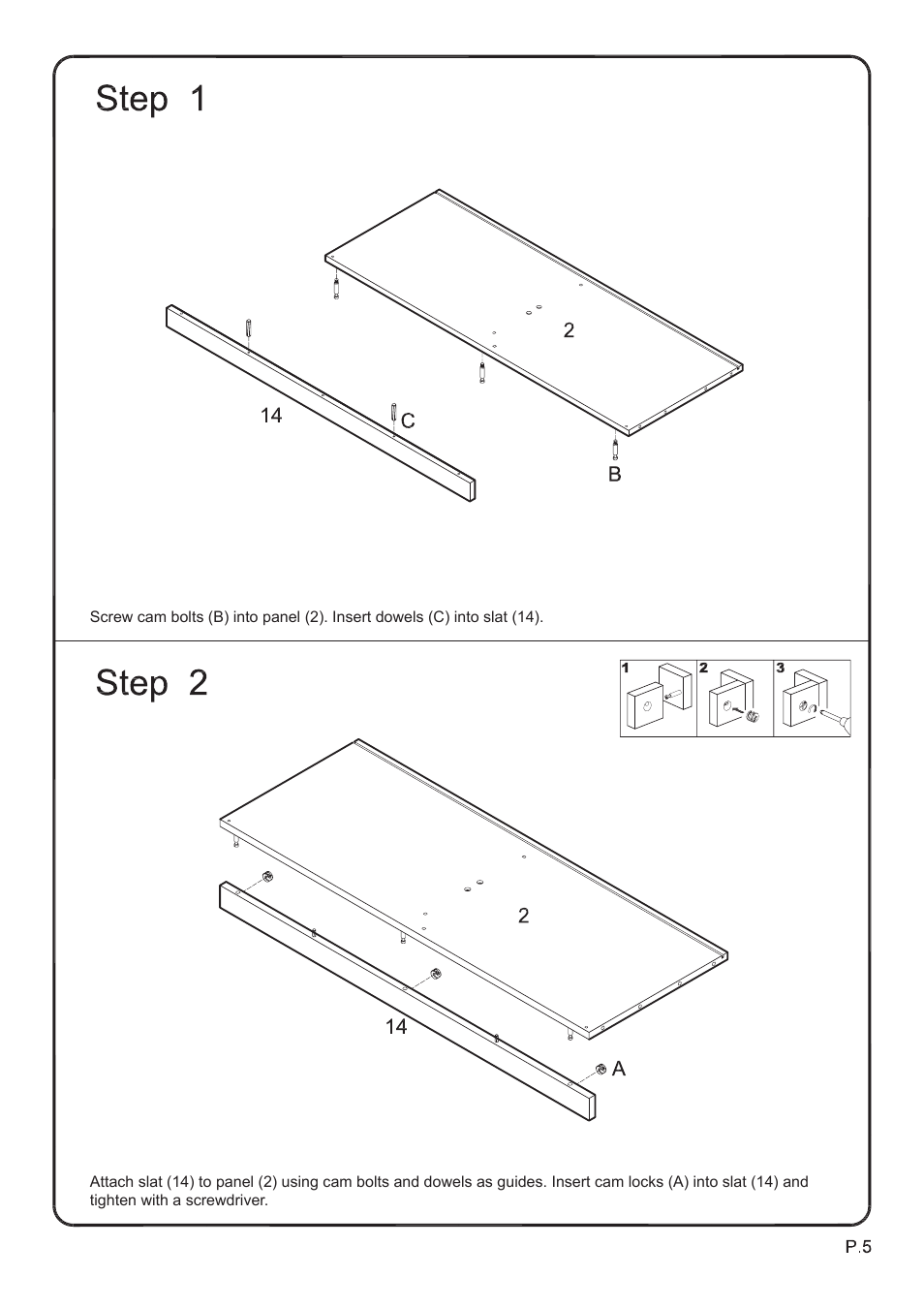 Walker Edison Furniture W44COS 44 Castillo TV Console User Manual | Page 5 / 14