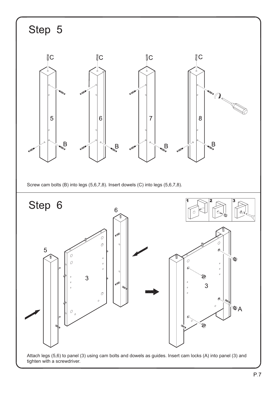 Walker Edison Furniture W44COS 44 Castillo TV Console User Manual | Page 7 / 14