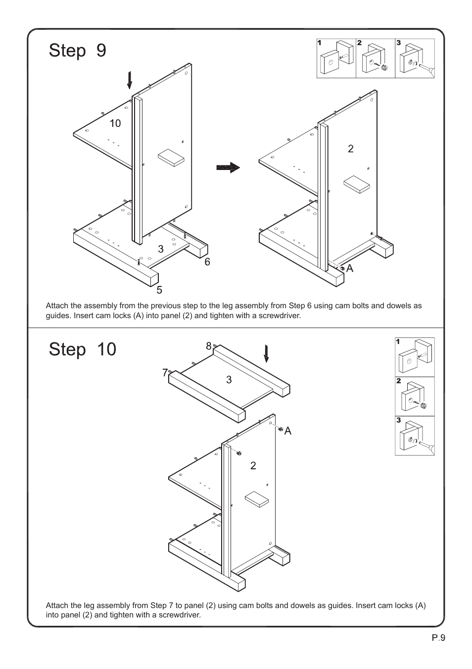 Walker Edison Furniture W44COS 44 Castillo TV Console User Manual | Page 9 / 14