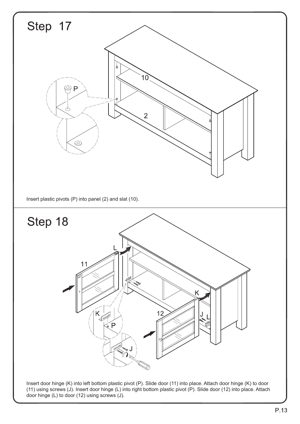 Walker Edison Furniture WQ44CFD 44 Coronado TV Console User Manual | Page 13 / 14