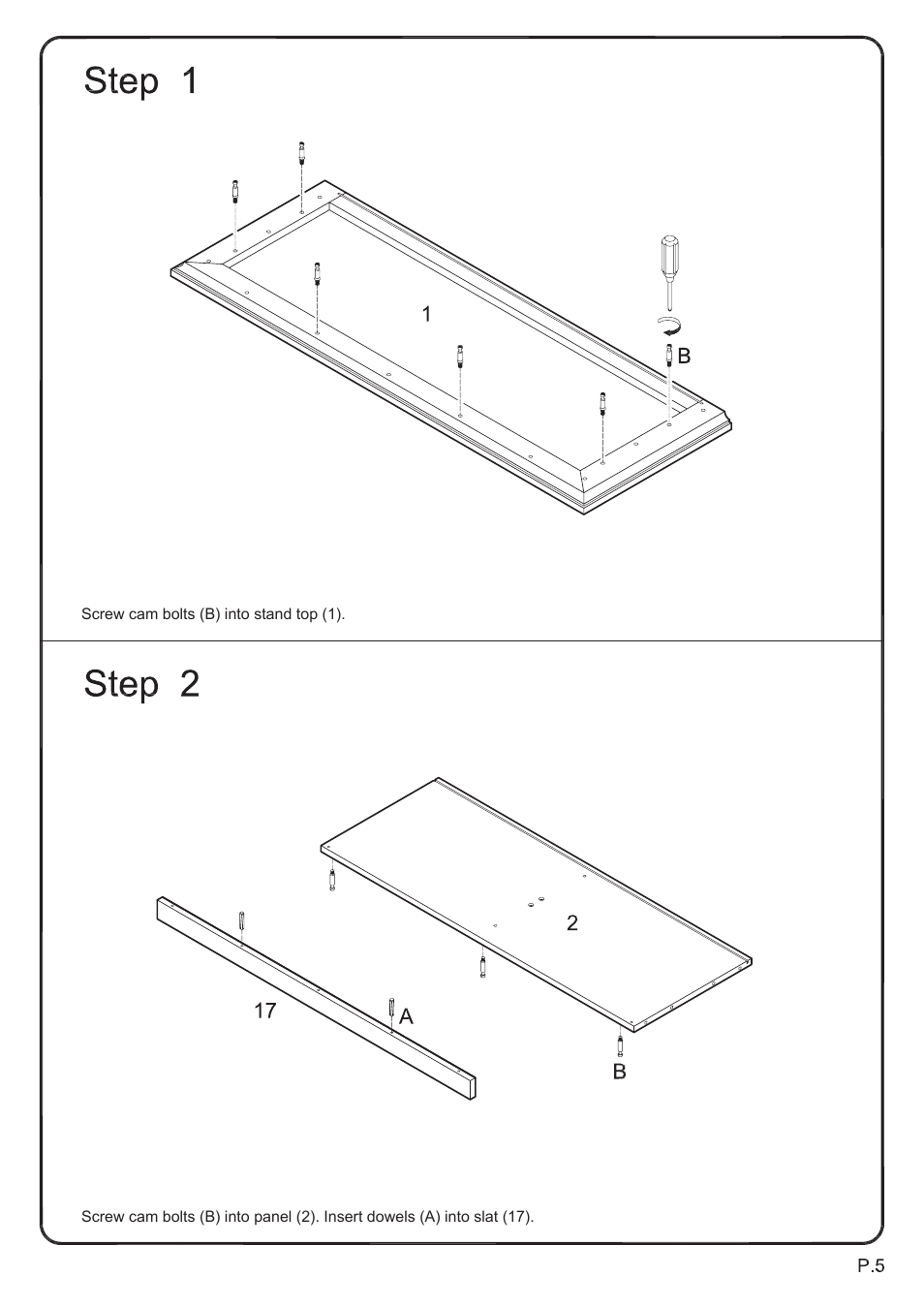 Walker Edison Furniture WQ44CFD 44 Coronado TV Console User Manual | Page 5 / 14