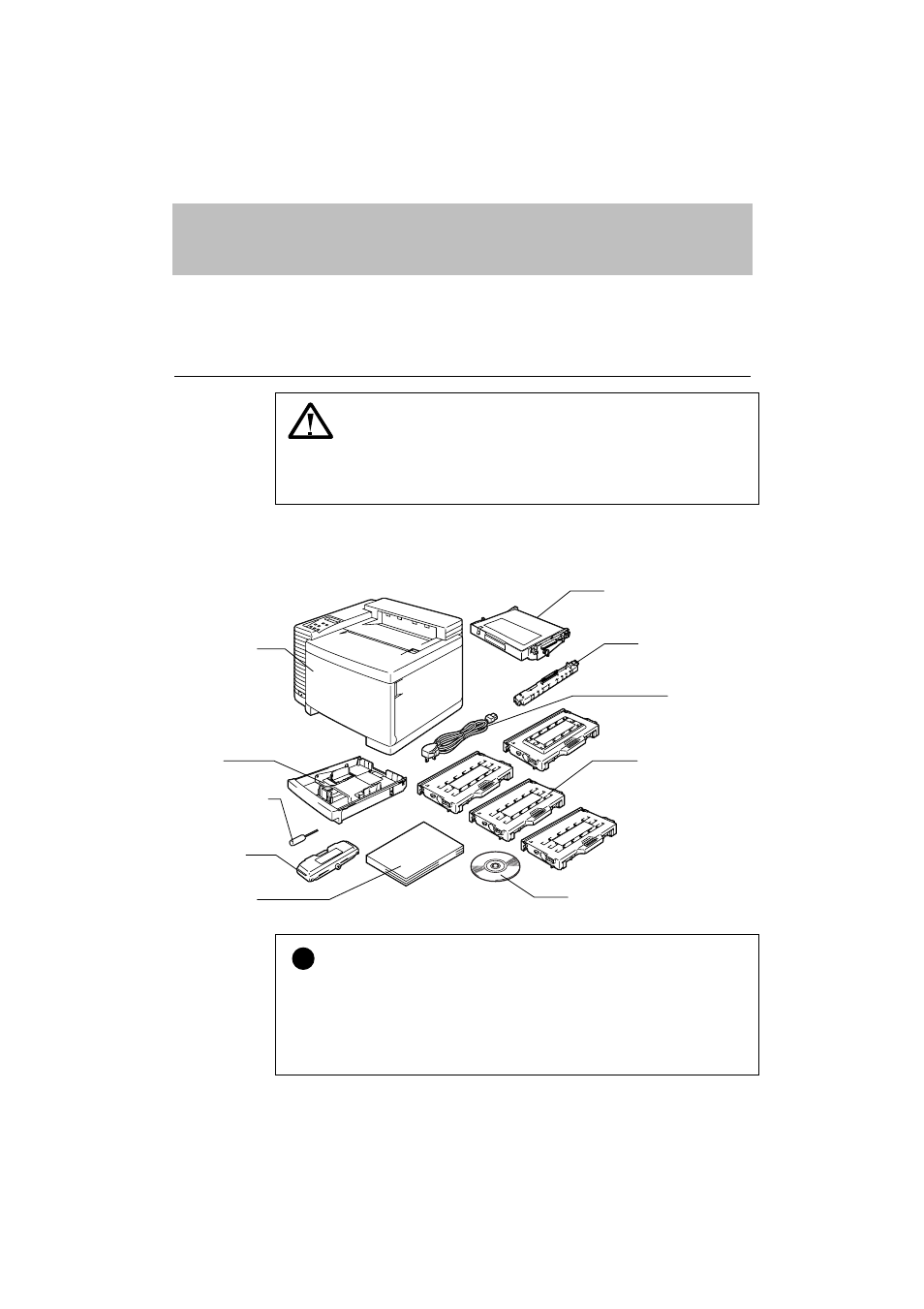 Chapter 2 setting up the printer, Before using the printer, Checking the components | Before using the printer 2-1, Checking the components 2-1, Gives, Particularly in, Chapter, Warning, Caution | Brother HL-2400Ce User Manual | Page 30 / 256