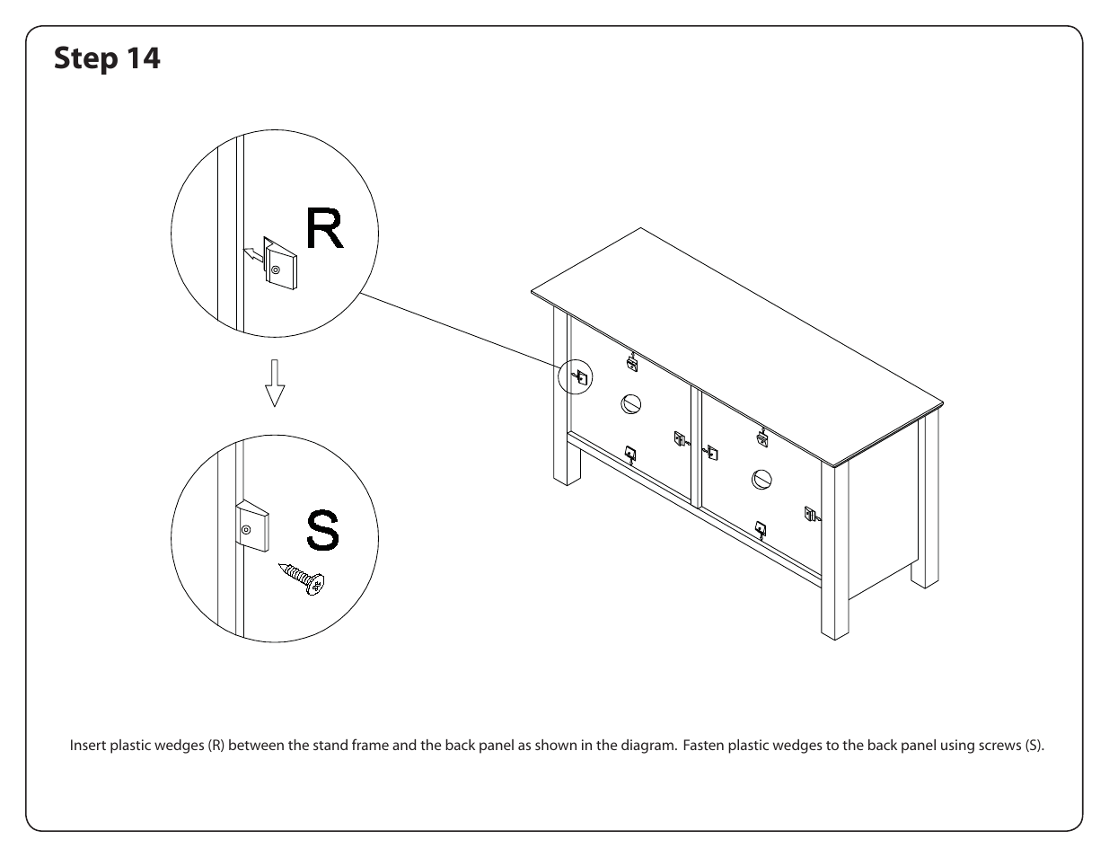 Step 14 | Walker Edison Furniture W44CFDBL 44 Coronado TV Console User Manual | Page 12 / 12