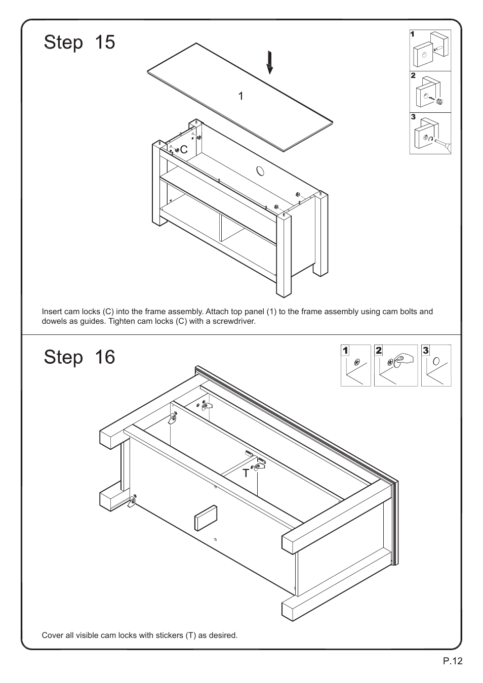 Walker Edison Furniture W44CS 44 Cortez TV Console User Manual | Page 12 / 14