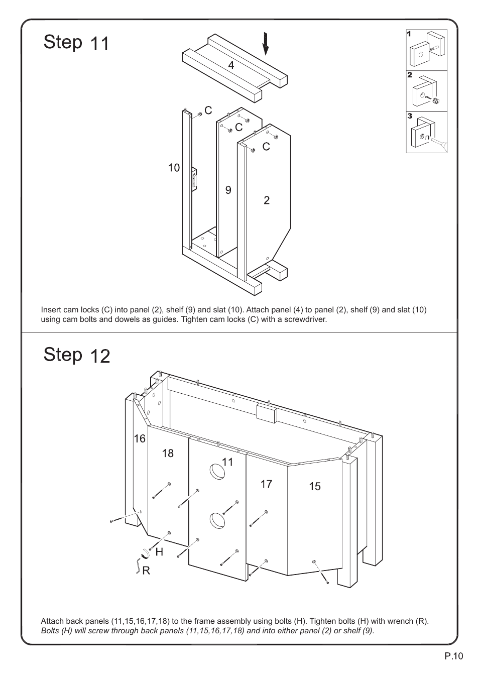 Walker Edison Furniture W44CCR 44 Cordoba Corner TV Console User Manual | Page 10 / 14