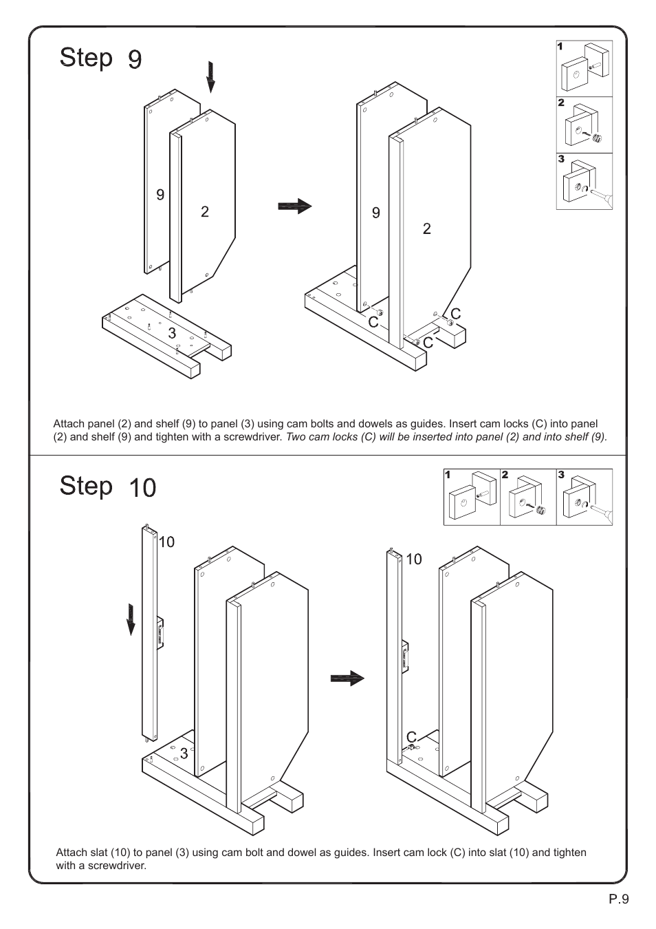 Walker Edison Furniture W44CCR 44 Cordoba Corner TV Console User Manual | Page 9 / 14