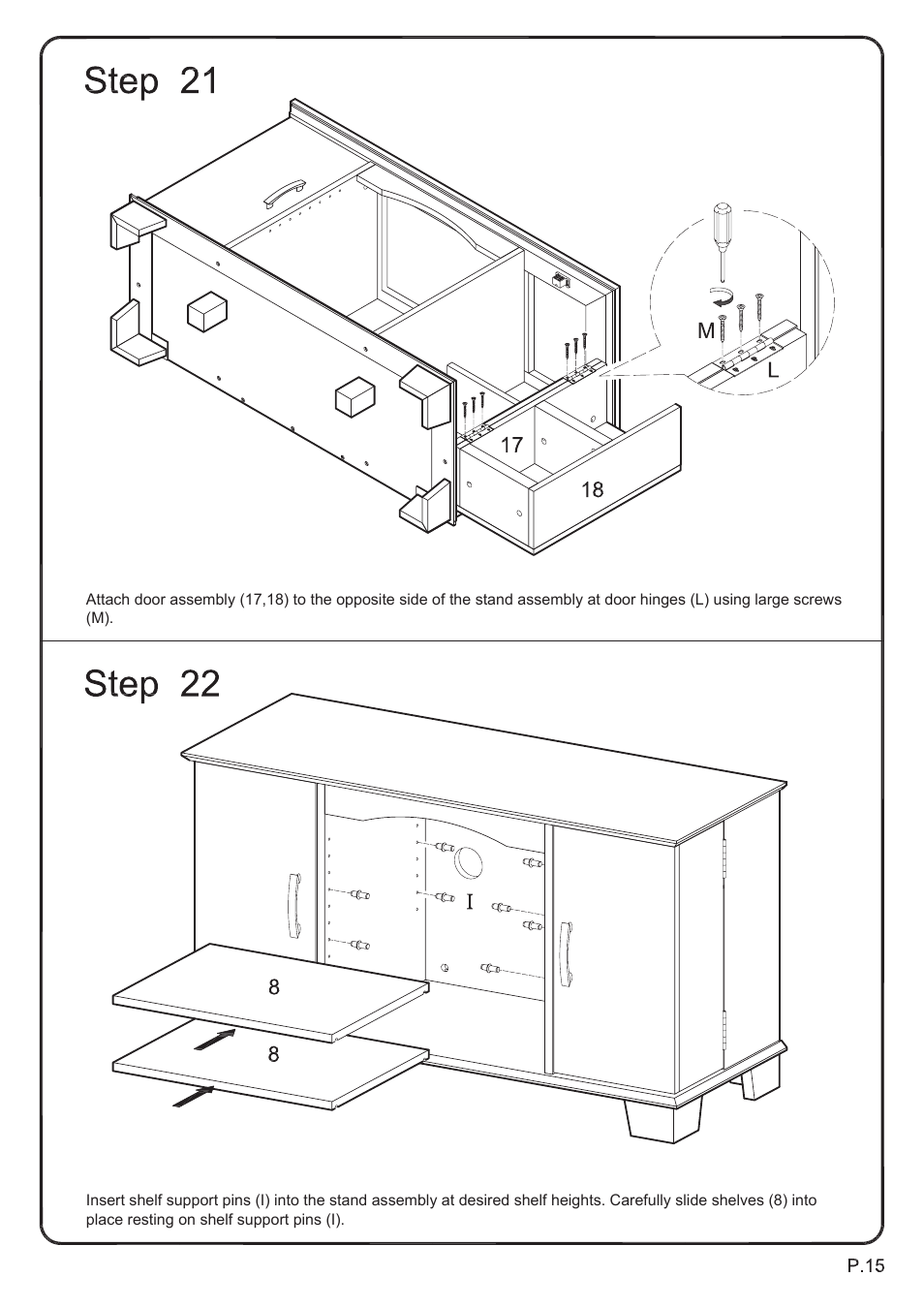 Walker Edison Furniture W42C77 Morristown 42 TV Console User Manual | Page 15 / 16