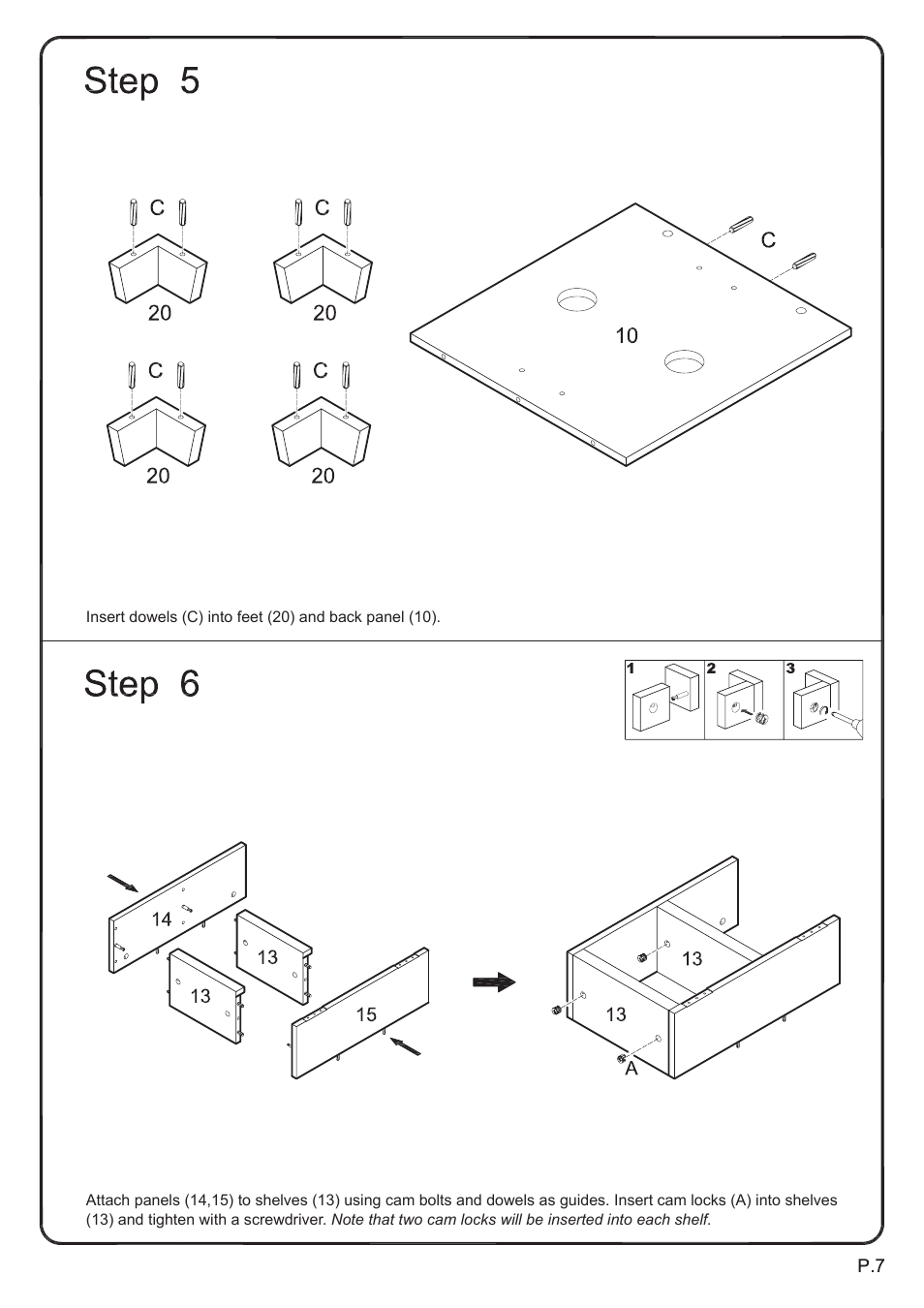 Walker Edison Furniture W42C77 Morristown 42 TV Console User Manual | Page 7 / 16