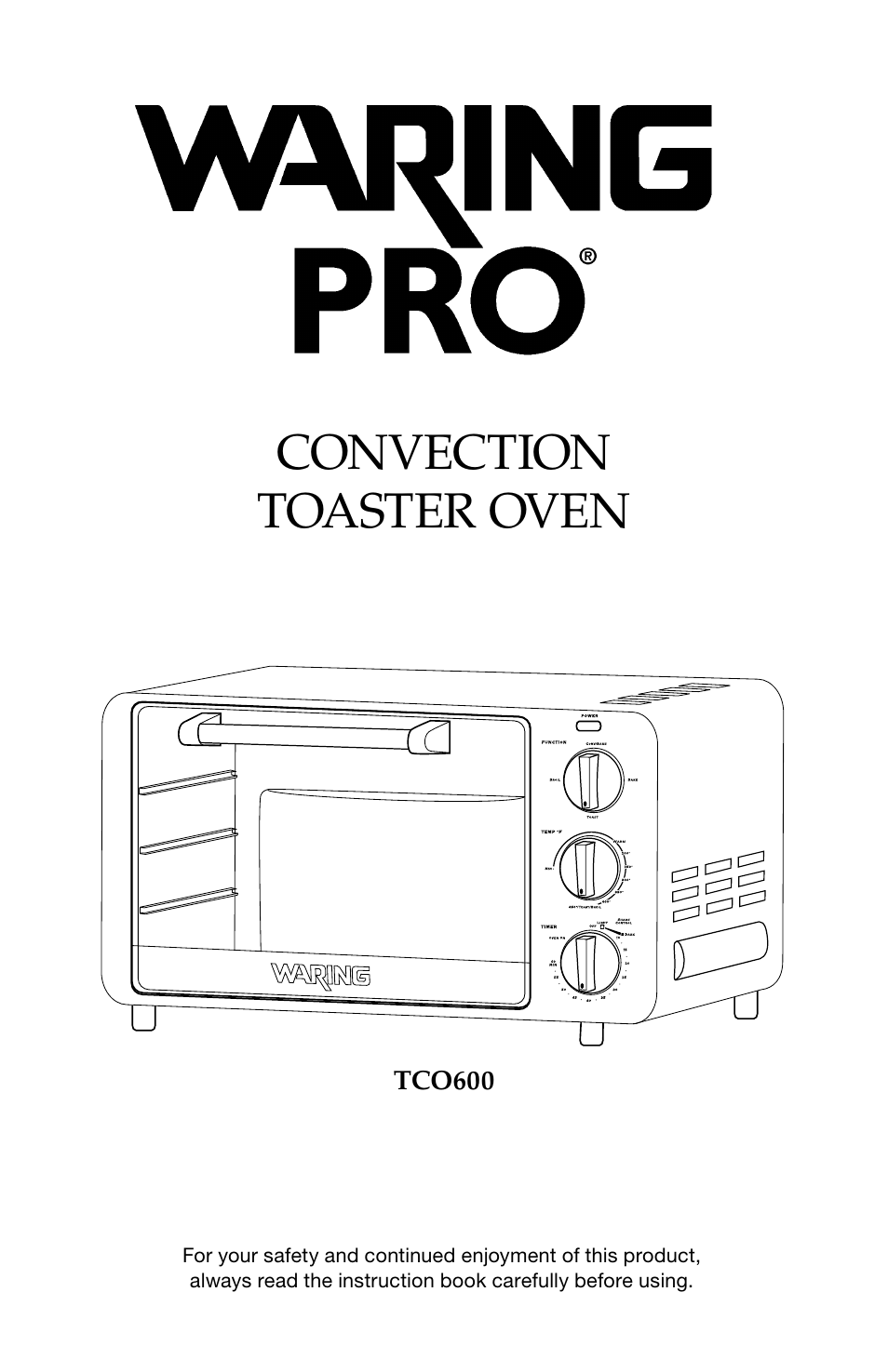 Waring Pro TCO600 User Manual | 12 pages