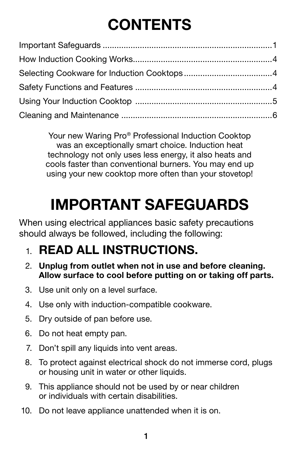 Waring Pro ICT200 User Manual | Page 2 / 8