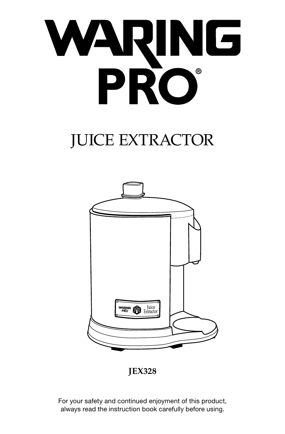Waring Pro JEX328 User Manual | 7 pages
