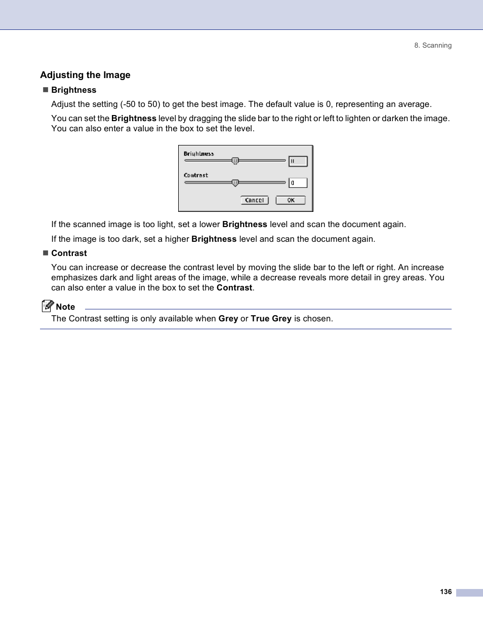 Adjusting the image | Brother DCP 8060 User Manual | Page 142 / 182