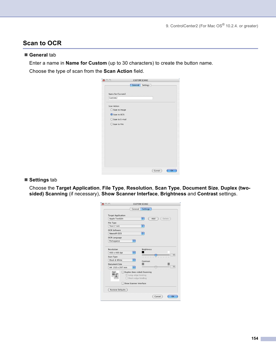 Scan to ocr | Brother DCP 8060 User Manual | Page 160 / 182
