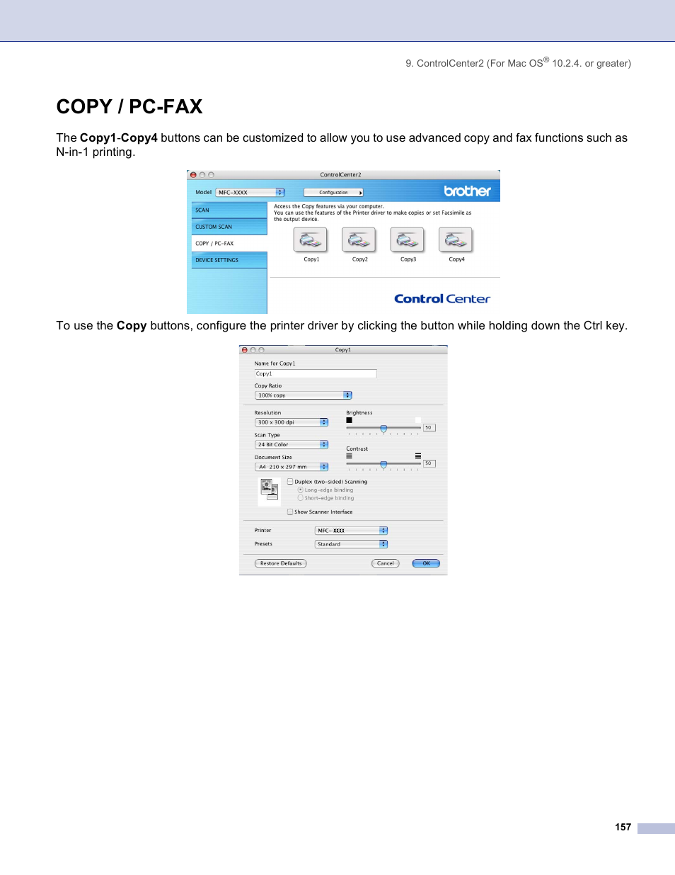 Copy / pc-fax | Brother DCP 8060 User Manual | Page 163 / 182