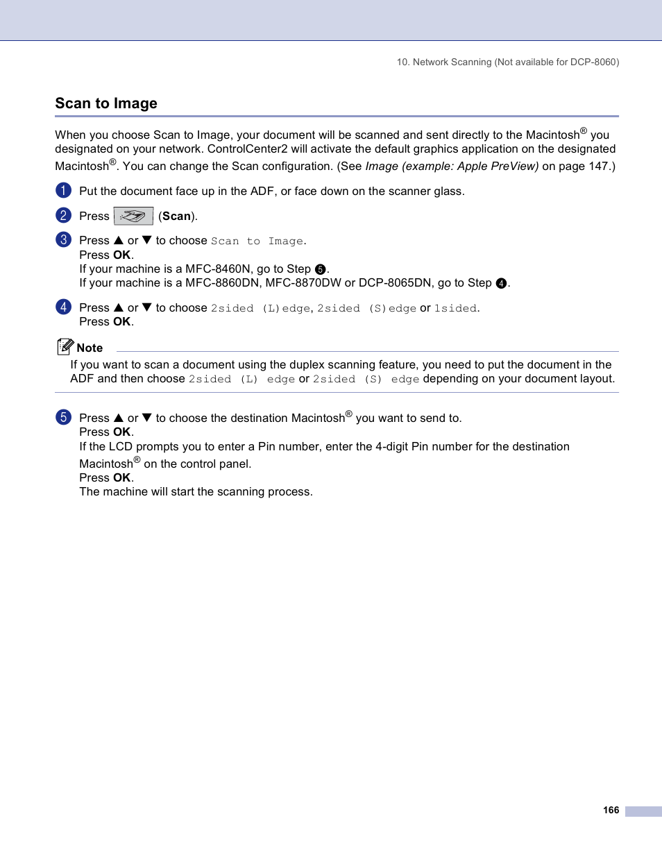 Scan to image | Brother DCP 8060 User Manual | Page 172 / 182