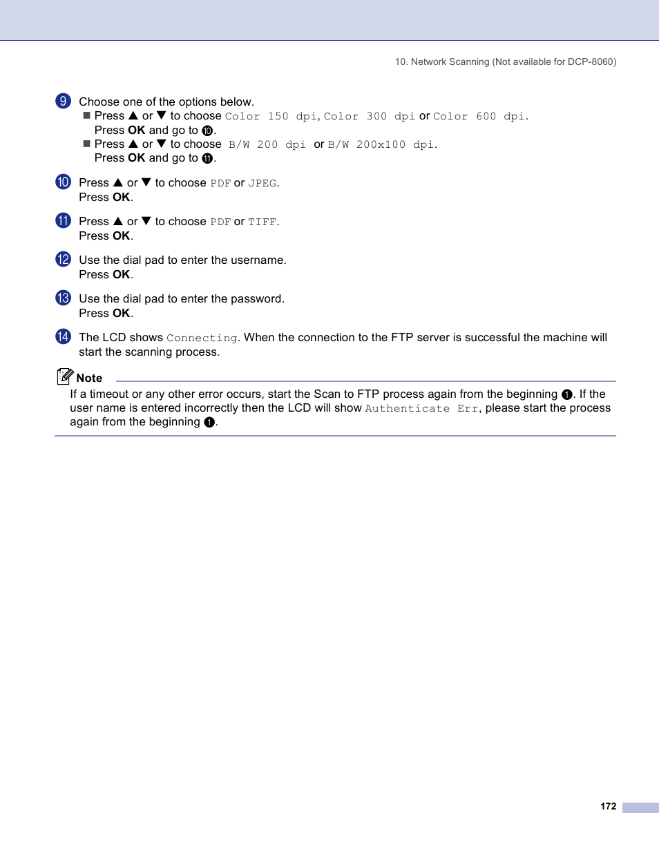 Brother DCP 8060 User Manual | Page 178 / 182