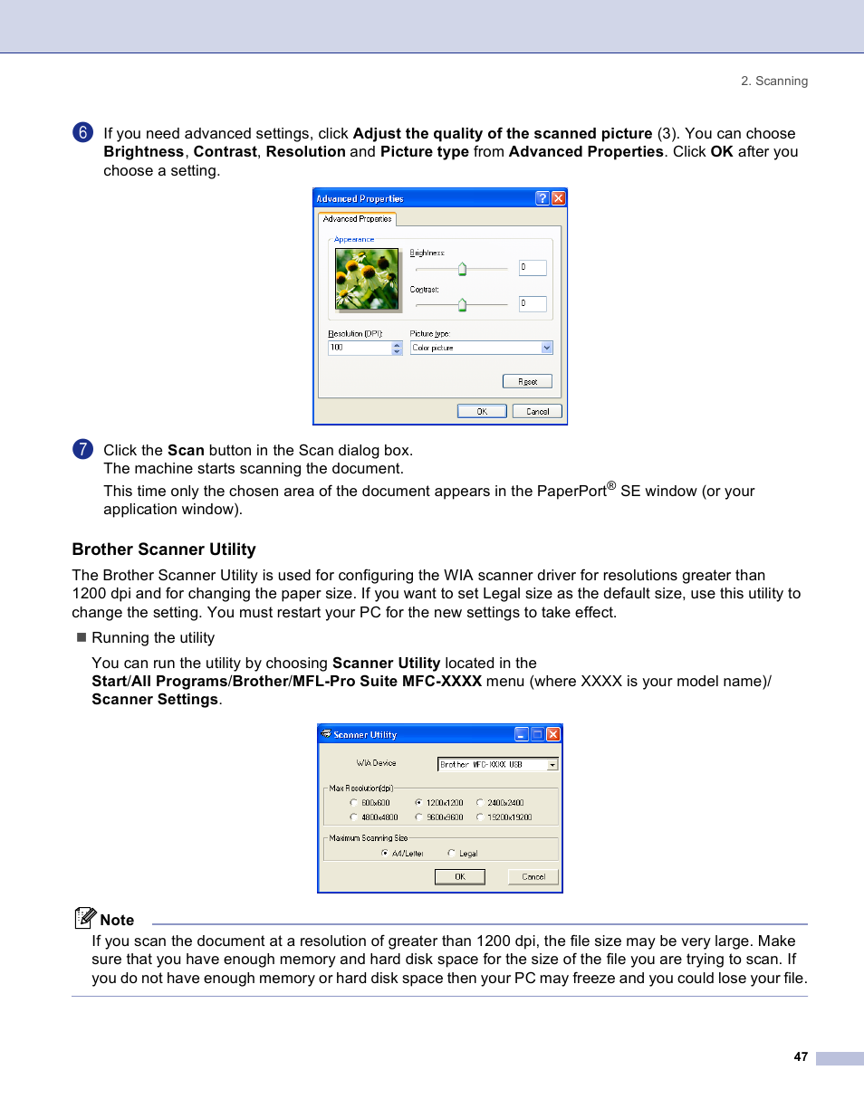 Brother scanner utility | Brother DCP 8060 User Manual | Page 53 / 182